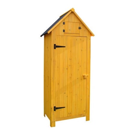 Almo Fulfillment Services Hanover Wooden Storage Shed, 30" x 20-2/5" x 69-3/5" Yellow HANWS0102-YEL